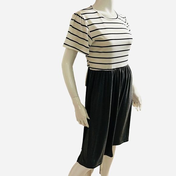 Spadehill  Midi Dress Gray White & Black size Small - Picture 5 of 7